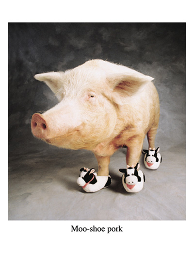 Moo-Shoe Pork Greeting Card Moo-Shoe Pork Greeting Card