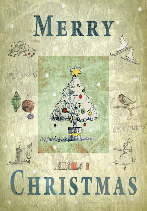 White Christmas Tree - Pack of 5 Christmas Cards White Christmas Tree - Pack of 5 Christmas Cards