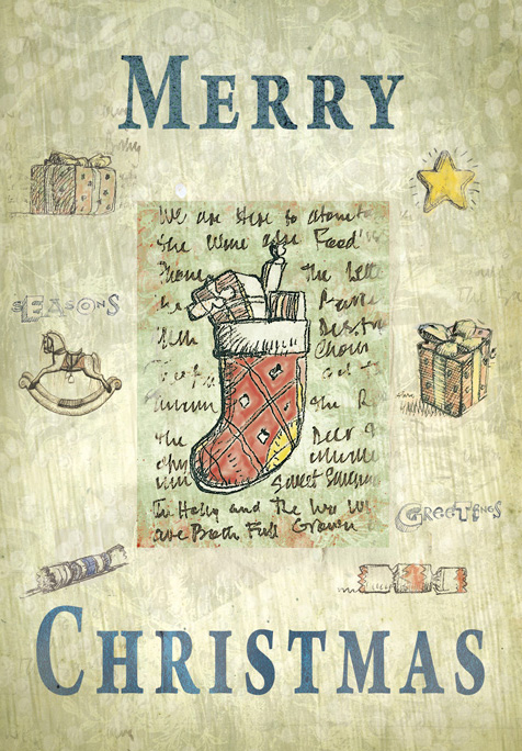 Full Stocking - Pack of 5 Christmas Cards Full Stocking - Pack of 5 Christmas Cards