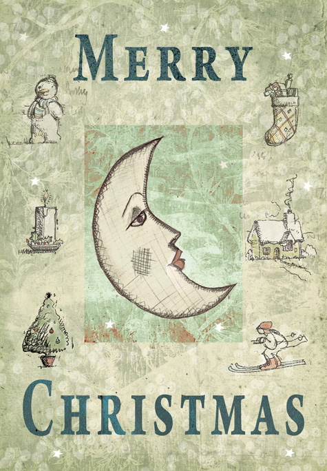 Crescent Moon - Pack of 5 Christmas Cards Crescent Moon - Pack of 5 Christmas Cards