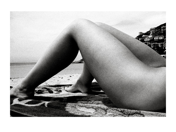 Sunbathing Legs - 40 x 30cm Black & White Print by Max Hernn - Click Image to Close