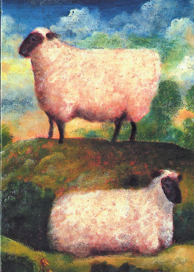 Sheep Greeting Card by Stephen Mackey
