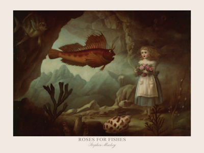 Roses for Fishes Print by Stephen Mackey - Click Image to Close