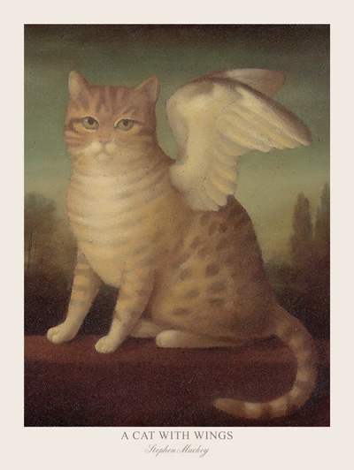 A Cat with Wings Print by Stephen Mackey - Click Image to Close
