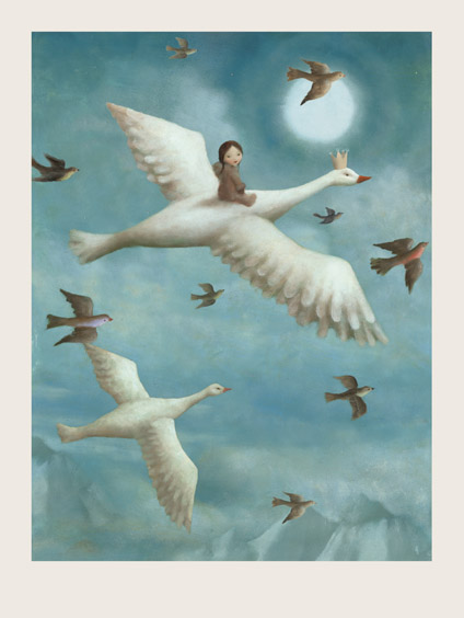Miki on Goose Print by Stephen Mackey Miki on Goose Print by Stephen Mackey