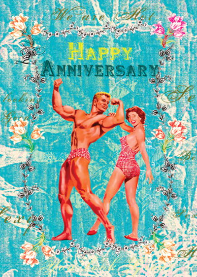 Happy Anniversary Couple Greeting Card - Click Image to Close