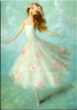 White Fairy Dance Pack of 5 Notelets by Stephen Mackey - Click Image to Close