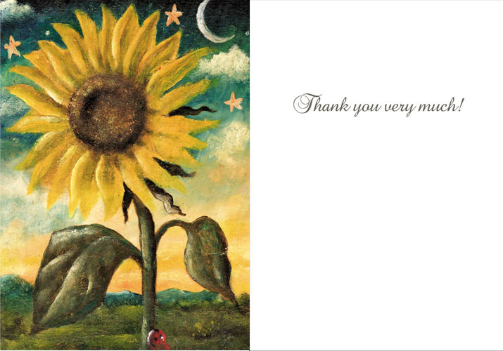 Thank You Sunflower Greeting Card by Stephen Mackey