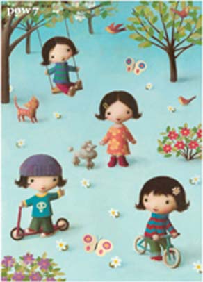 Children Playing Poster Gift Wrap Children Playing Poster Gift Wrap