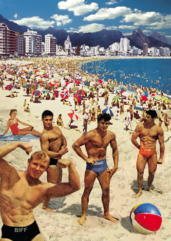 Boys on the Beach Greeting Card by Max Hernn