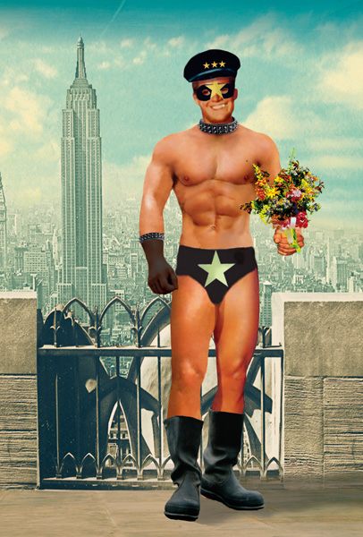 New York Boy with Flowers Postcard by Max Hernn