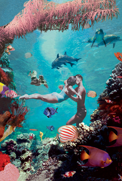 Underwater Kiss Postcard by Max Hernn - Click Image to Close