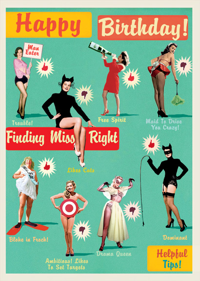 LG14 - Happy Birthday - Finding Miss Right Greeting Card