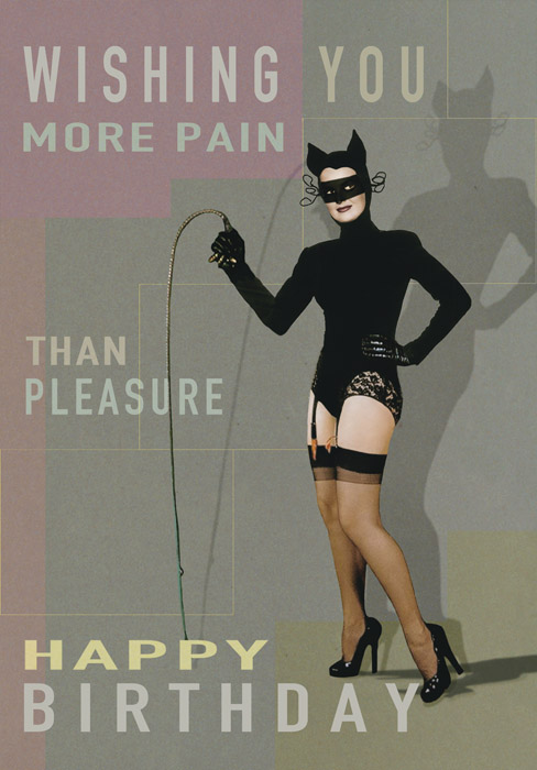 Happy Birthday More Pleasure Than Pain Postcard by Max Hernn