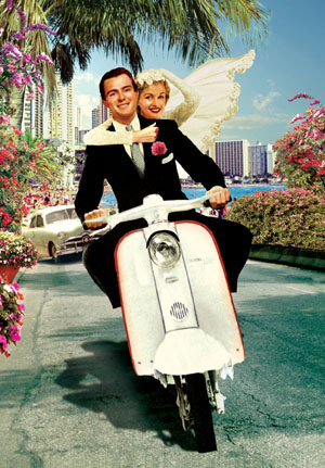 Scooter Wedding Postcard by Max Hernn - Click Image to Close